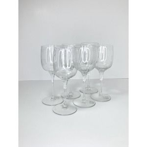 Toscany ENCORE, Set of 6 Etched Handblown Water Goblets, 7 5/8”
